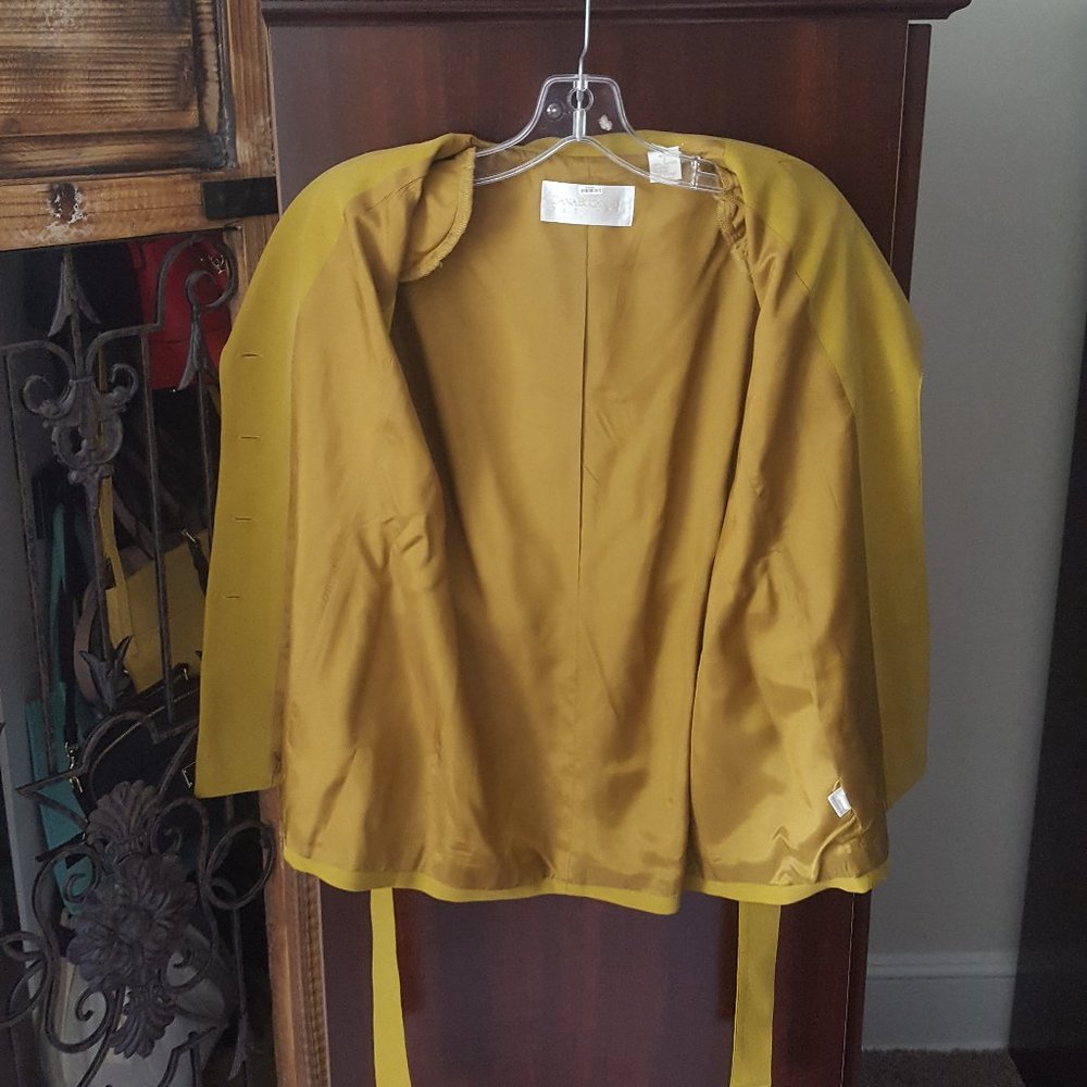 Dana Buchman Chartreuse Silk Jacket - Picture 5 of 10